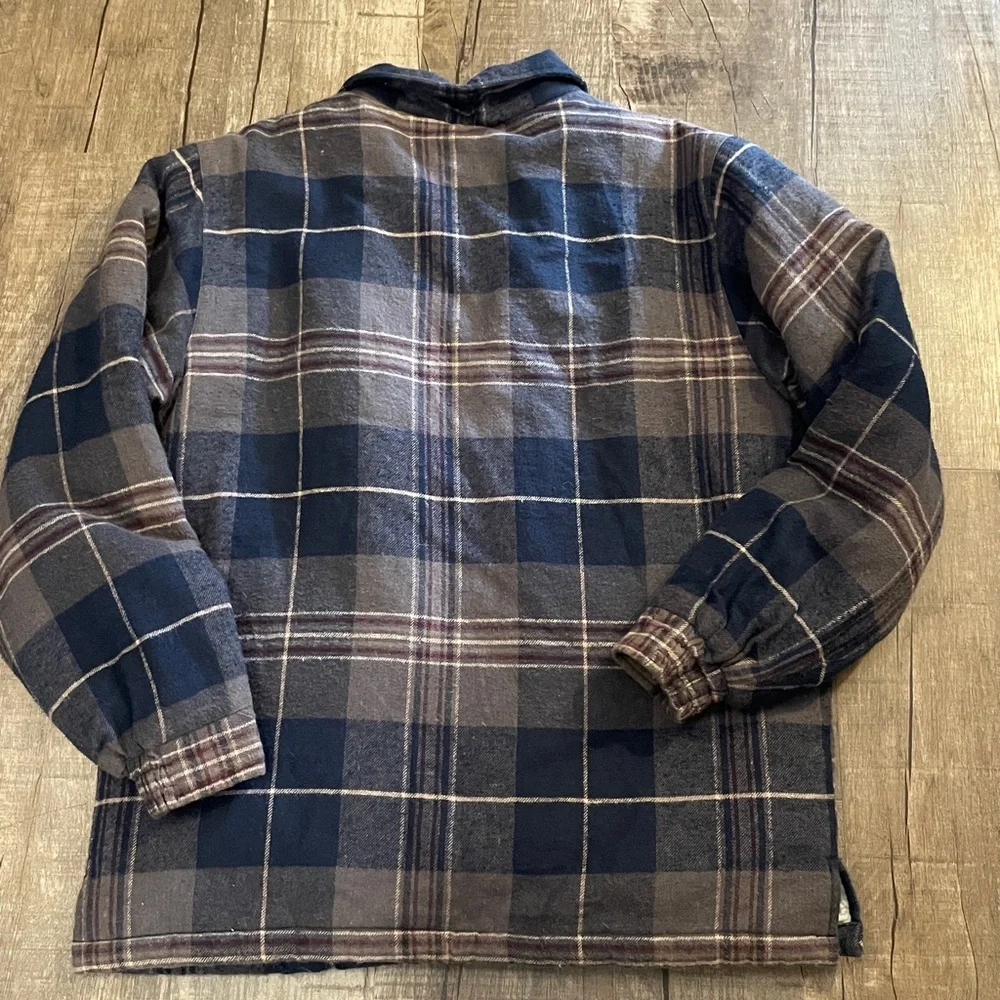 Northwest Territory Men's Plaid Zip-Up Jacket - Navy and gray - Picture 5 of 6